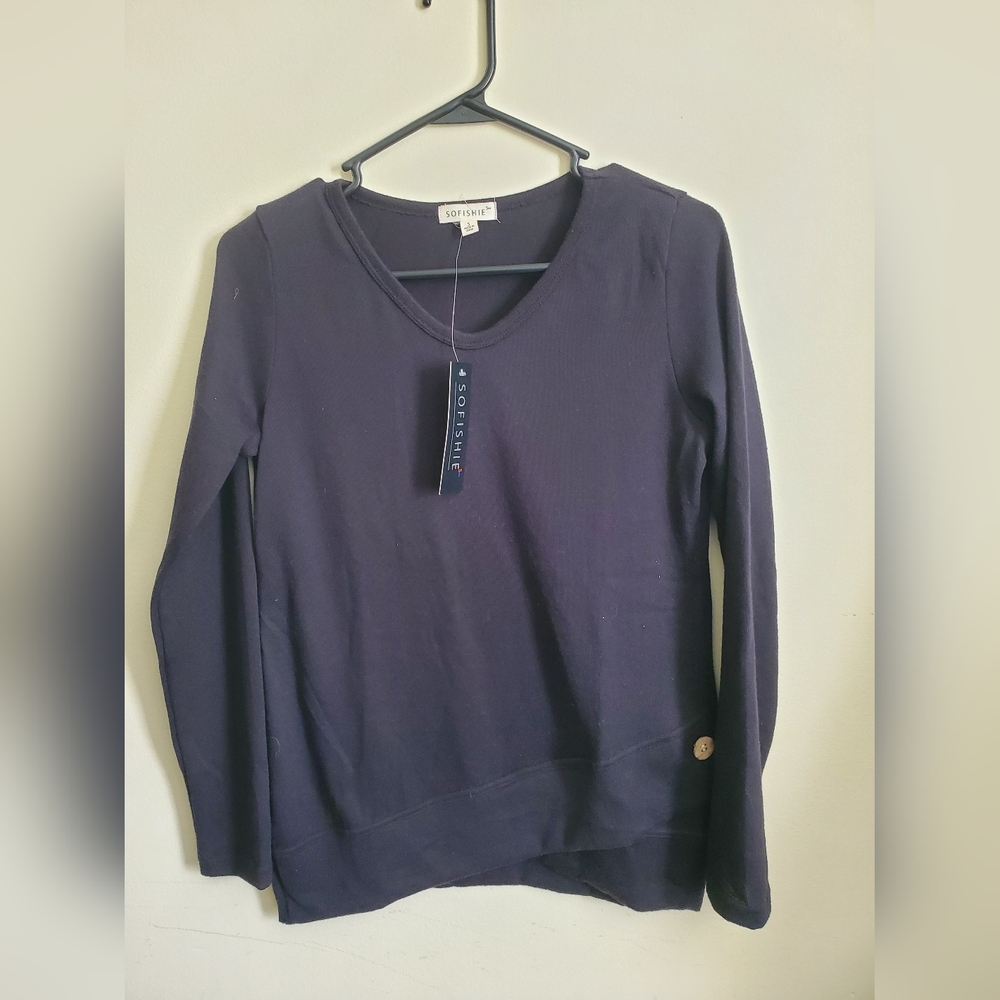 Women's Black Long Sleeve Top